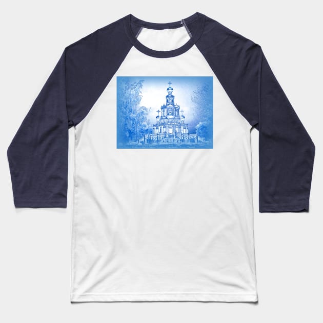 Russia. Moscow. Church of the Intercession. Baseball T-Shirt by vadim19